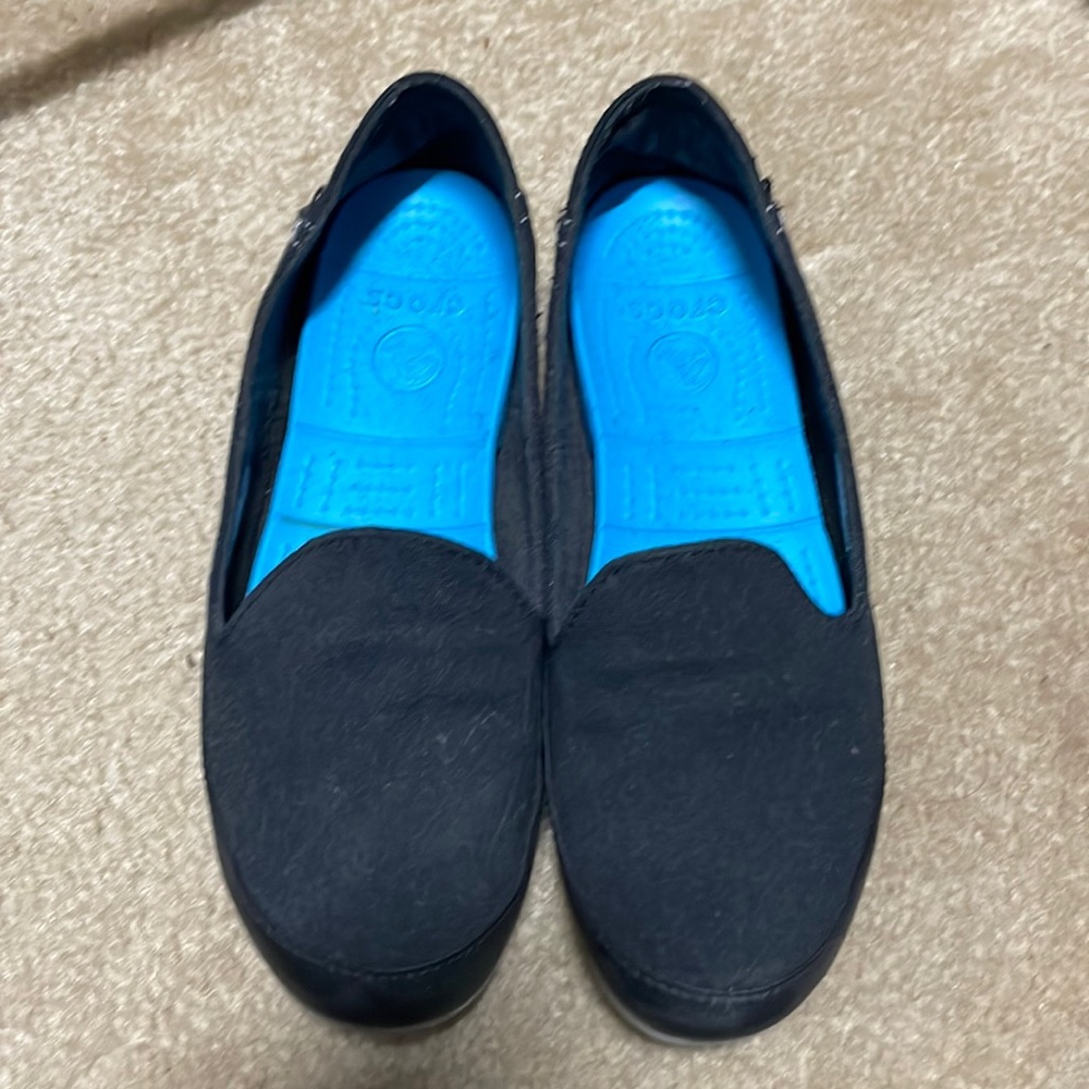 Like New Black Slip On Crocs